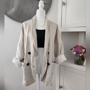 Oversized Linen Flax Zara blazer Size Small